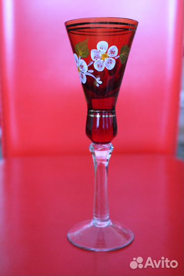 Набор 6 бокалов 18 см.Богемия Чехословакия. Новые