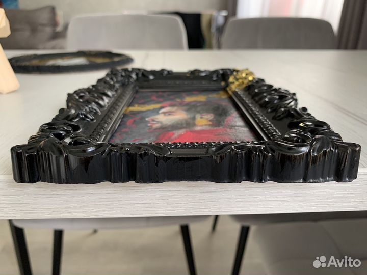 Картина маслом на картоне, в рамке 17х21