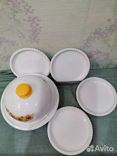 Набор для блинов, бидончик эмалированная посуда