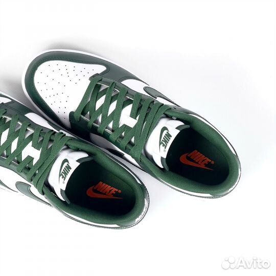 Кроссовки Nike Dunk Low зеленые