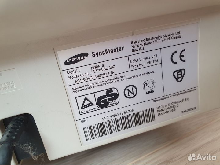 Монитор Samsung Syncmaster783df