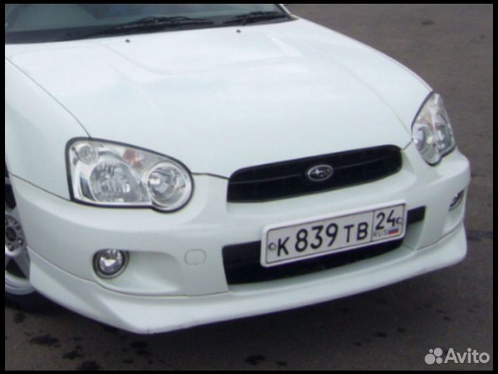 Накладка переднего бампера губа Субару Импреза