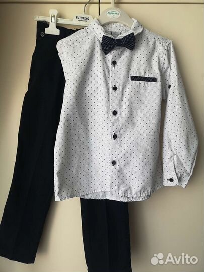 Костюм рубашка брюки бабочка, на 6-7 лет