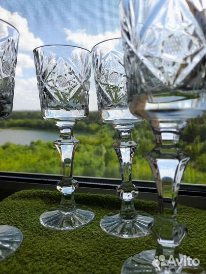 Хрустальные фужеры-рюмки гхз