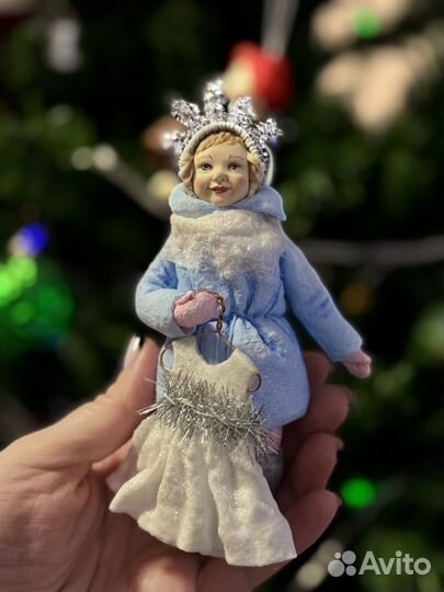 Ватные елочные игрушки