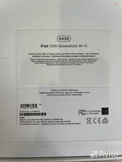 iPad 10 th gen WI FI 64 Gb