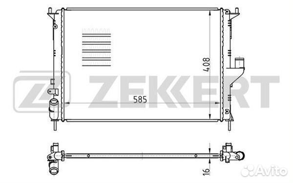 Радиатор охлаждения LADA Largus 12-; Renault Logan