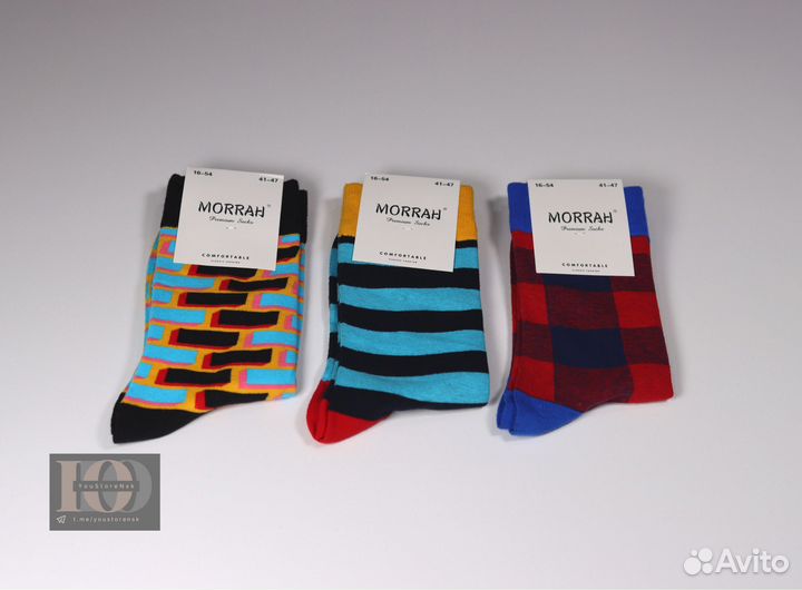 Носки яркие - комплект 3 пары