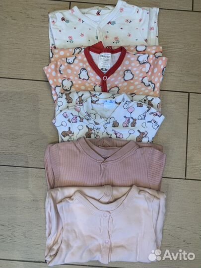 Боди для девочки пакетом 68