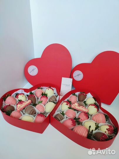 Клубника в шоколаде, букеты, наборы, сердце