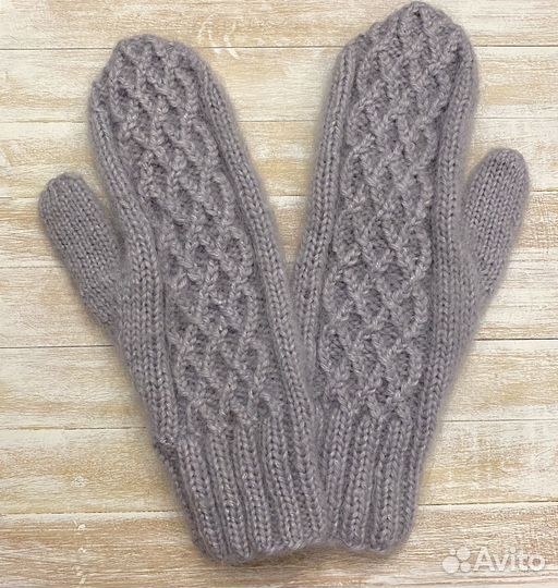 Варежки мохер/шерсть женские ручная работа подарок