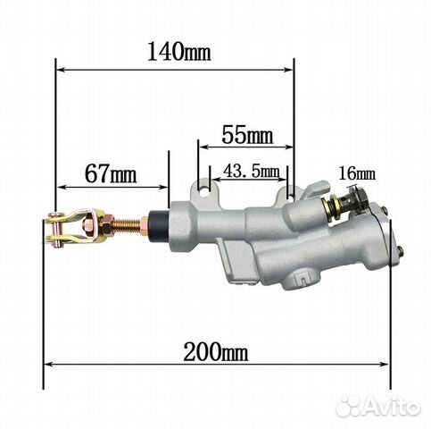 Тормозной цилиндр Yamaha YZ125/250 03-18, WR250F 0