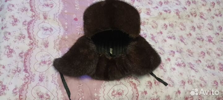 Шапка ушанка норковая
