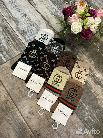 Носки носочки женские Gucci гуччи комплект