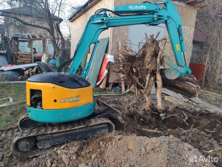 Расчистка участков,вспашка,корчевка.Миниэкскаватор