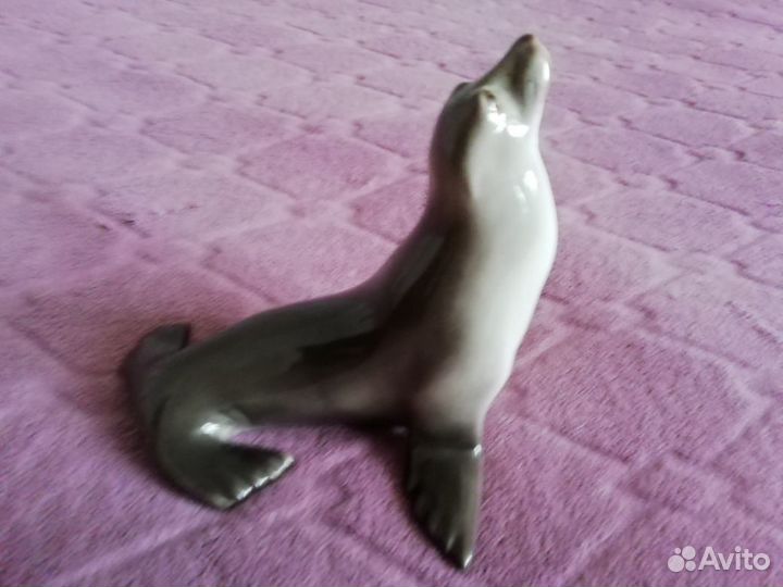 Статуэтка Тюлень фарфор лфз СССР 13 см отличный