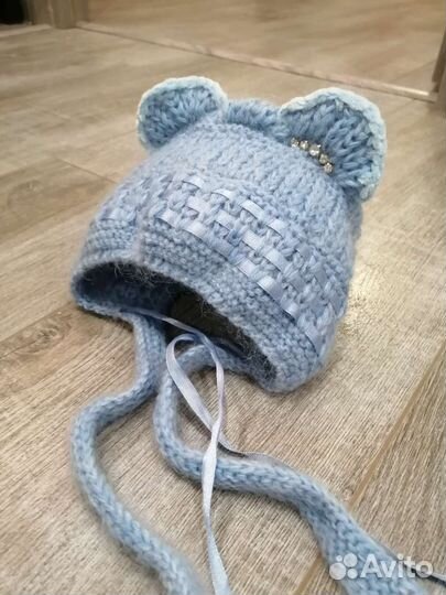 Шапка для новорожденного зима