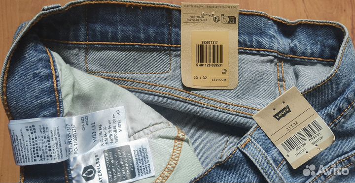 Нов Levi's 502 оригинал W33 W34 Taper Come Closer