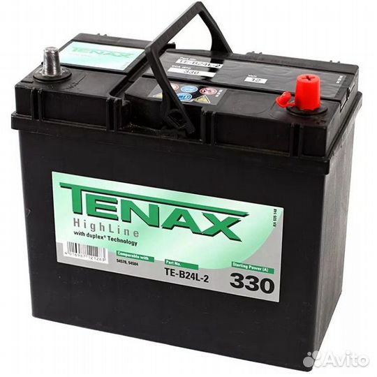 Tenax high TE-B24L-2 45А/ч-12Vст EN330