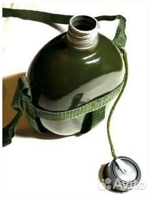 Фляга походная солдатская с ремешком