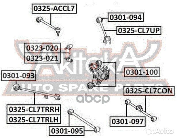 Тяга подвески 0325accl7 asva