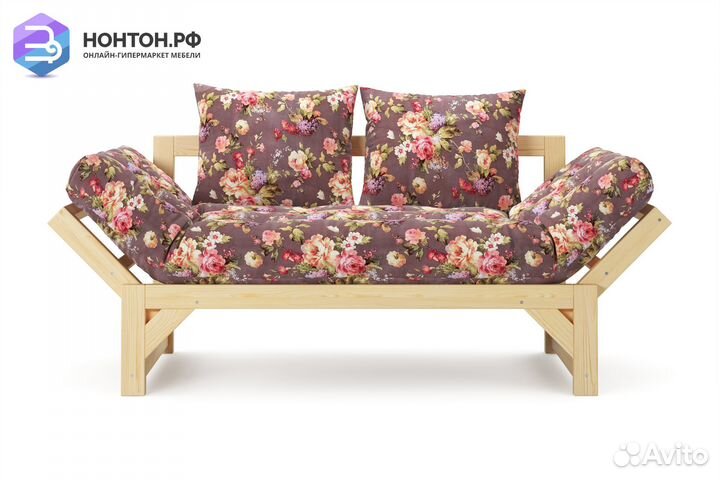 Диван кушетка Амбер бордовый