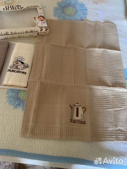 Набор кухонных полотенец (вафельные)