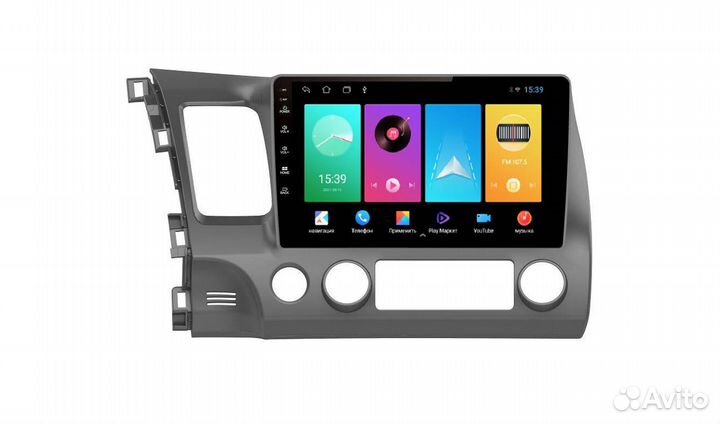 Магнитола для Honda Civic 4D Хонда сивик Android