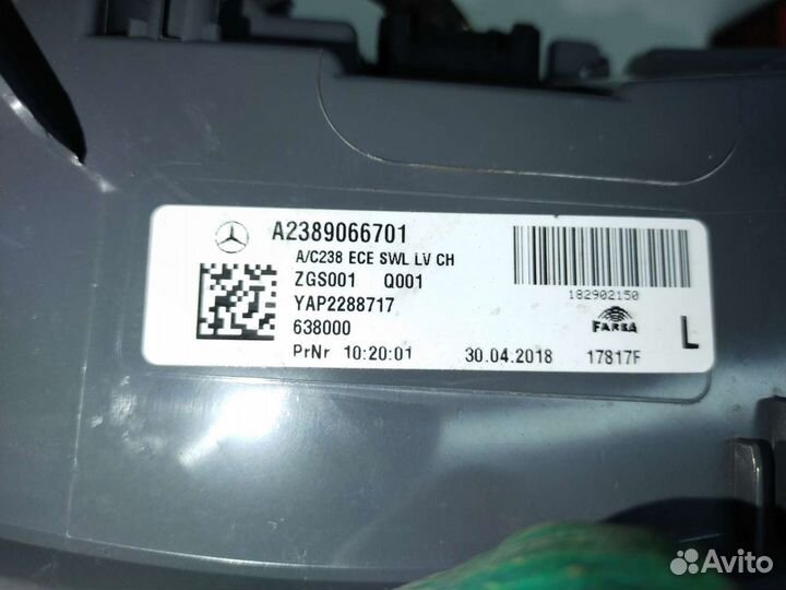 Фонарь задний левый Мерседес 238, W238 купе ориги