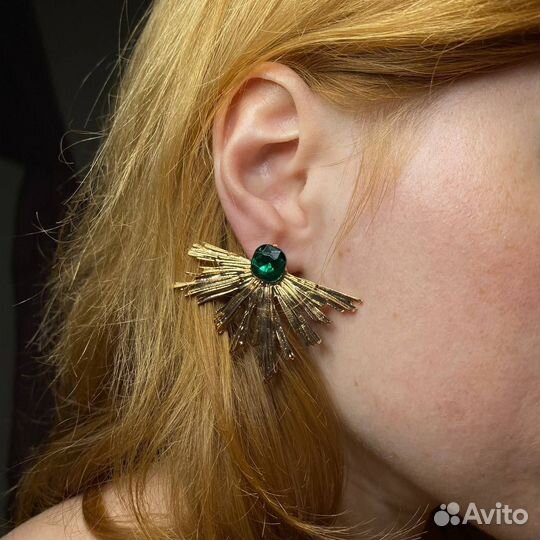 Серьги новые Италия крупные бижутерия