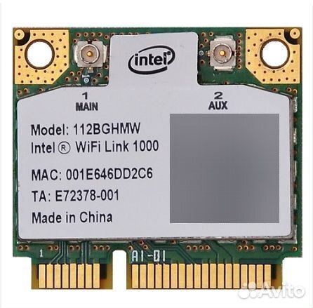 Модуль Wi-Fi mini-PCI-e intel 112bghmw