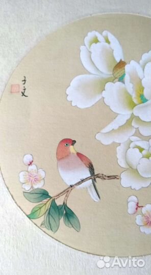 Картина на шёлке в китайском стиле