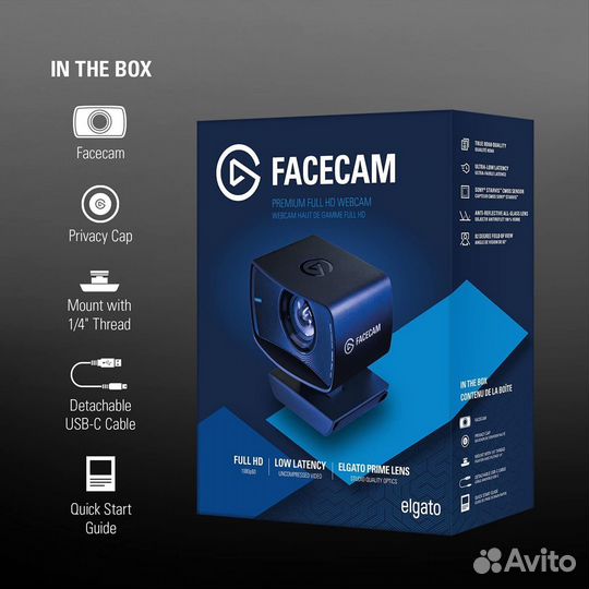 Веб-камера Elgato Facecam, новая