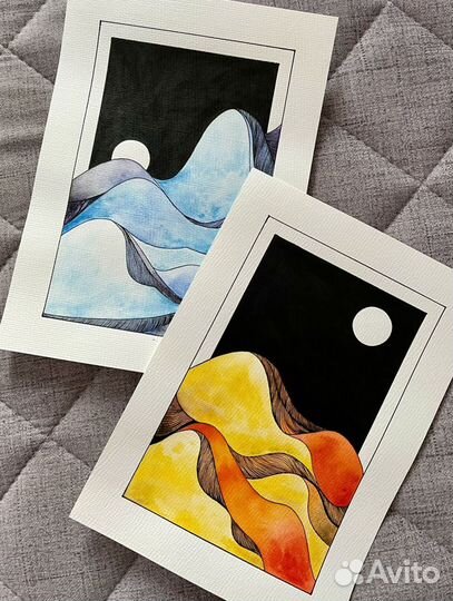 Картины графика акварель