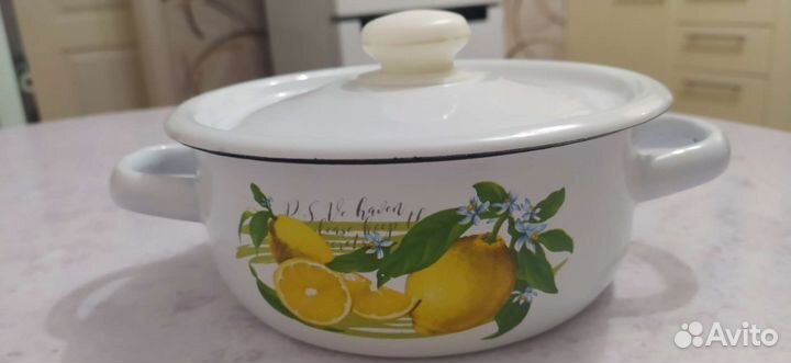 Кастрюля эмалированная б/у 2 л