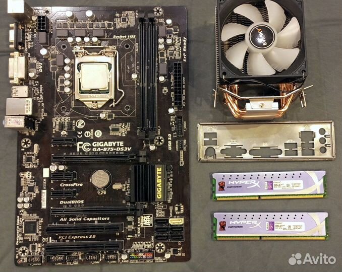 Комплект мать, проц, память, кулер LGA1155