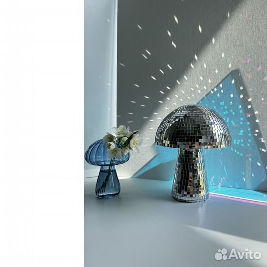 Зеркальный диско гриб из пинтерест / диско-шар