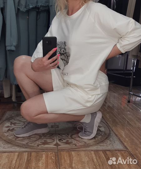 Спортивный костюм с шортами большие размеры