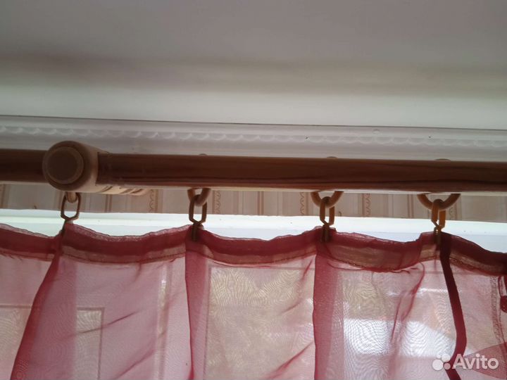 Гардина для штор деревянная