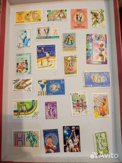 Почтовые марки баскетбольные