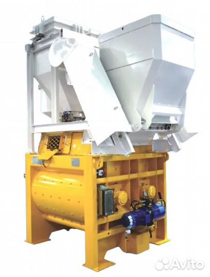 Смеситель для бетона двухвальный 1750 л (MSO 1750/1250)