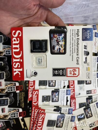 Карта памяти MicroSD 64gb SanDisk high endurance