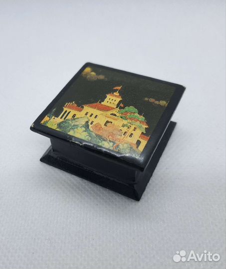 Мини шкатулка папье маше лак