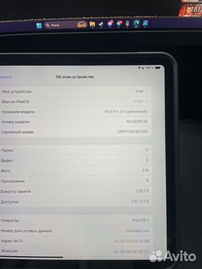 iPad pro 11 2019 256gb LTE RU/A Procreate