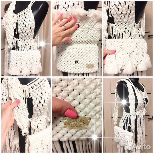 Сумочка- клатч макраме