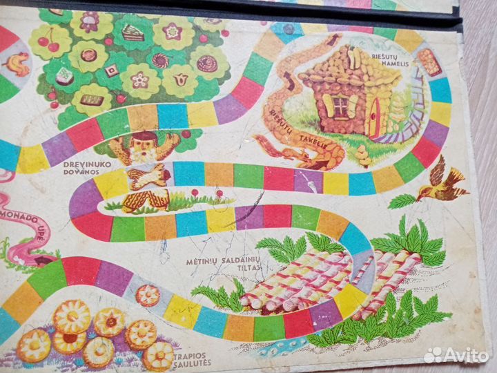 Настольная игра, ходилка. СССР. Литовский язык