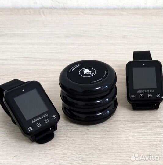 Кнопка вызова официанта с часами-пейджер Элит