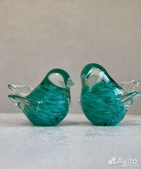 Стеклянные птички,декор.Сувенир,подарок, статуэтка