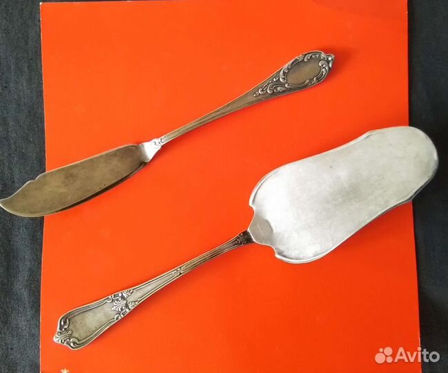 Мельхиоровая лопатка для торта и рыбы Старый Киев