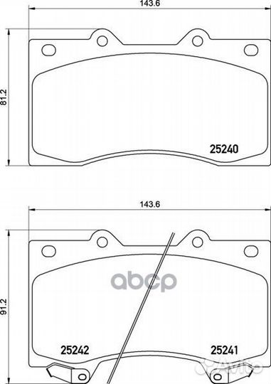 Колодки дисковые передние Nissan Patrol, Infini